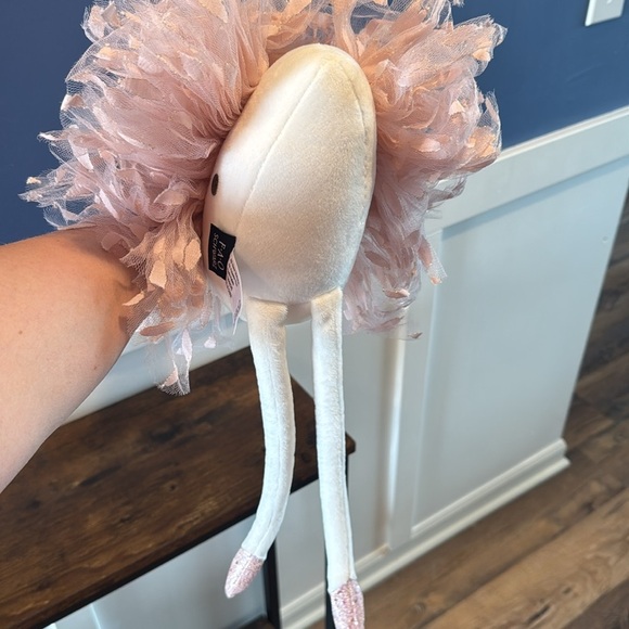 FAO Schwarz Toy Plush Petit Bon Swan 12” Plush Toy Rose Pink TuTu Shiny Crown - Picture 4 of 8